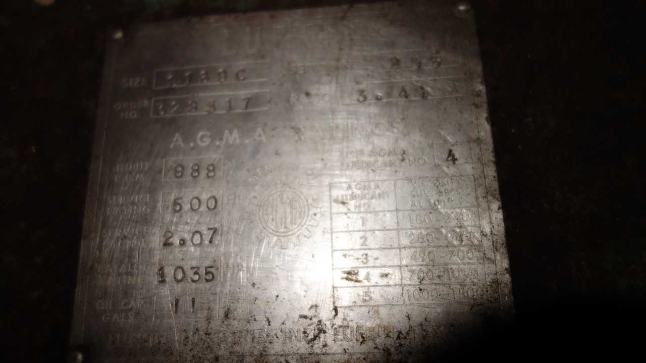 LUFKIN 6169C 988HP 3.41:1 GEAR REDUCER - GEAR REDUCERS