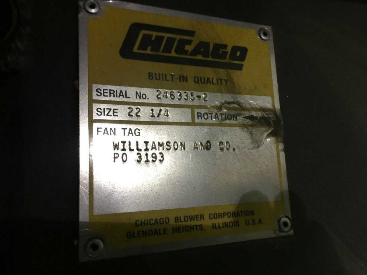 NEW CHICAGO BLOWER 22 1/4 AXIAL-CENTRIFUGAL HEAVY DUTY FAN 5HP TOSHIBA 1725 MOTOR B0054FLF2UYW - TEMPERATURE CONTROL COMPONENTS