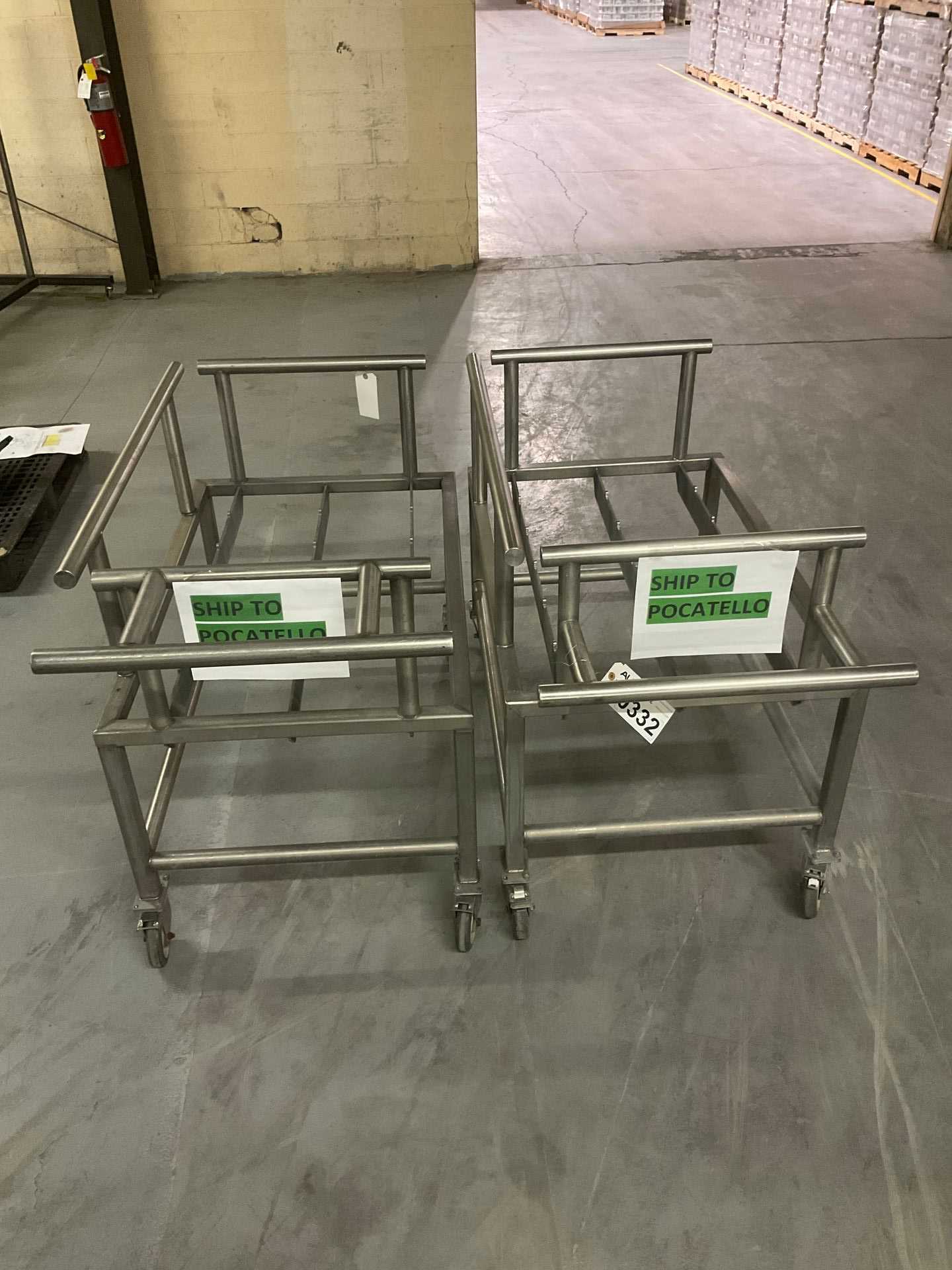 Lot of 2 Stainless Steel Carts