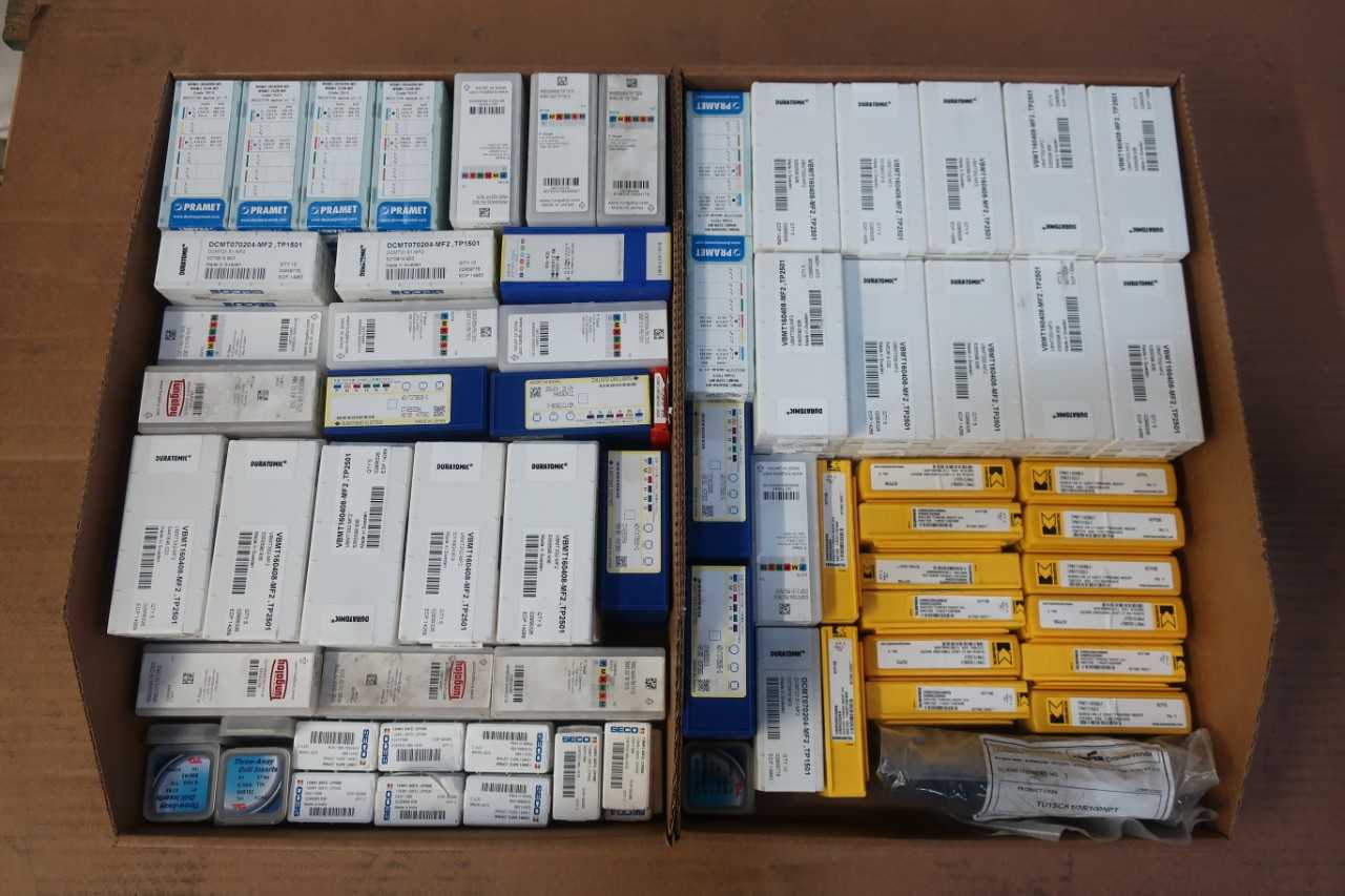 LOT OF 2 TOTES OF CARBIDE INSERTS - ELECTRIC POWER TOOLS