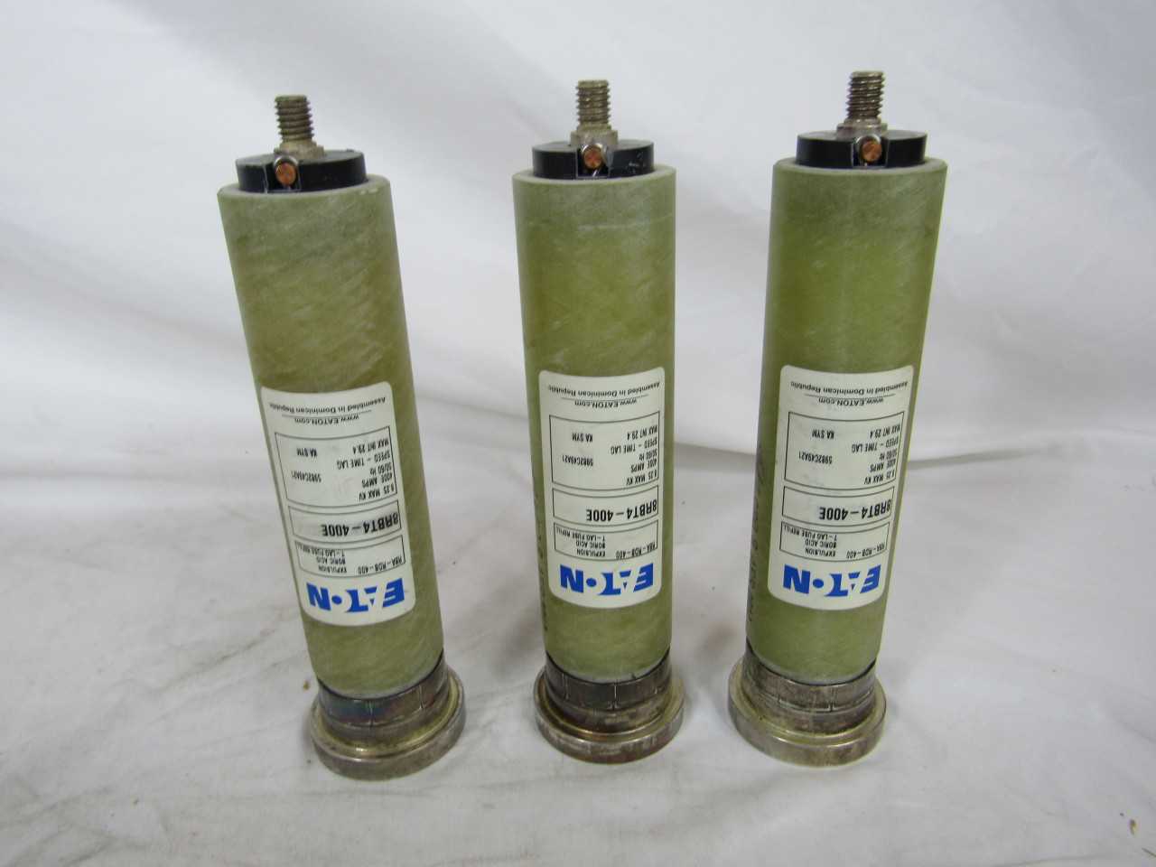 Quantity of 3 New Surplus Eaton 8RBT4-400E Fuse RBT4 400A - ELECTRICAL COMPONENTS