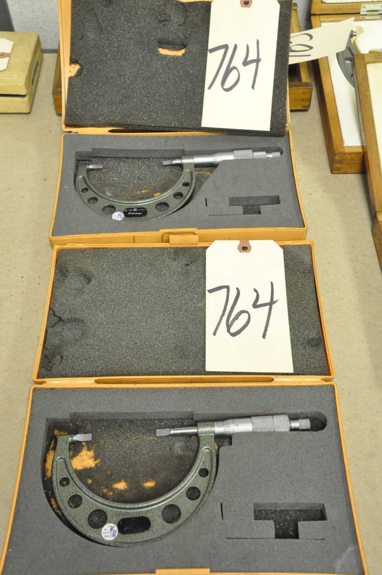 2 Mitutoyo Blade Outside Micrometers with Cases - ELECTRIC POWER TOOLS