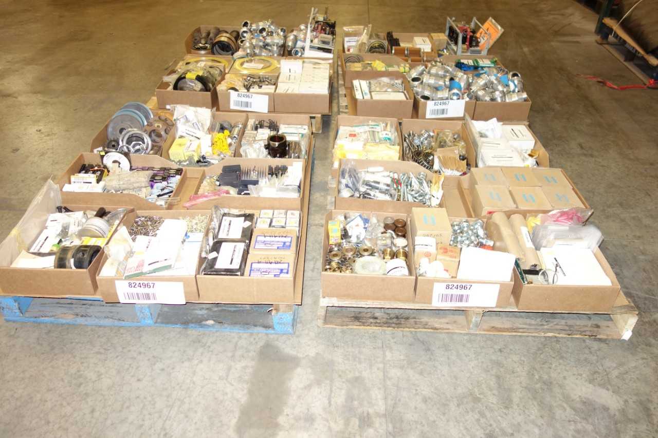 4 PALLETS OF ASSORTED MISCELLANEOUS INDUSTRIAL SURPLUS - ELECTRICAL COMPONENTS