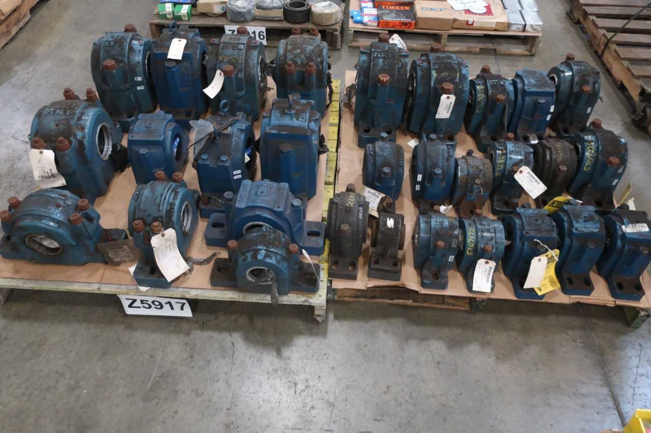2 PALLETS OF ASSORTED PILLOW BLOCK BEARING HOUSING - BEARINGS