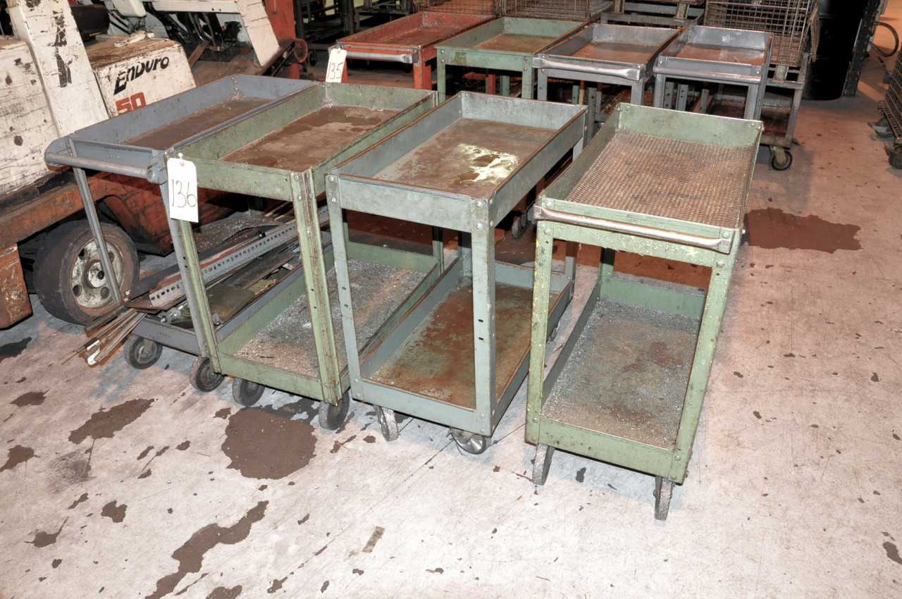 Lot-(4) 4-Wheel Portable Shop Carts - ROLLING CARTS