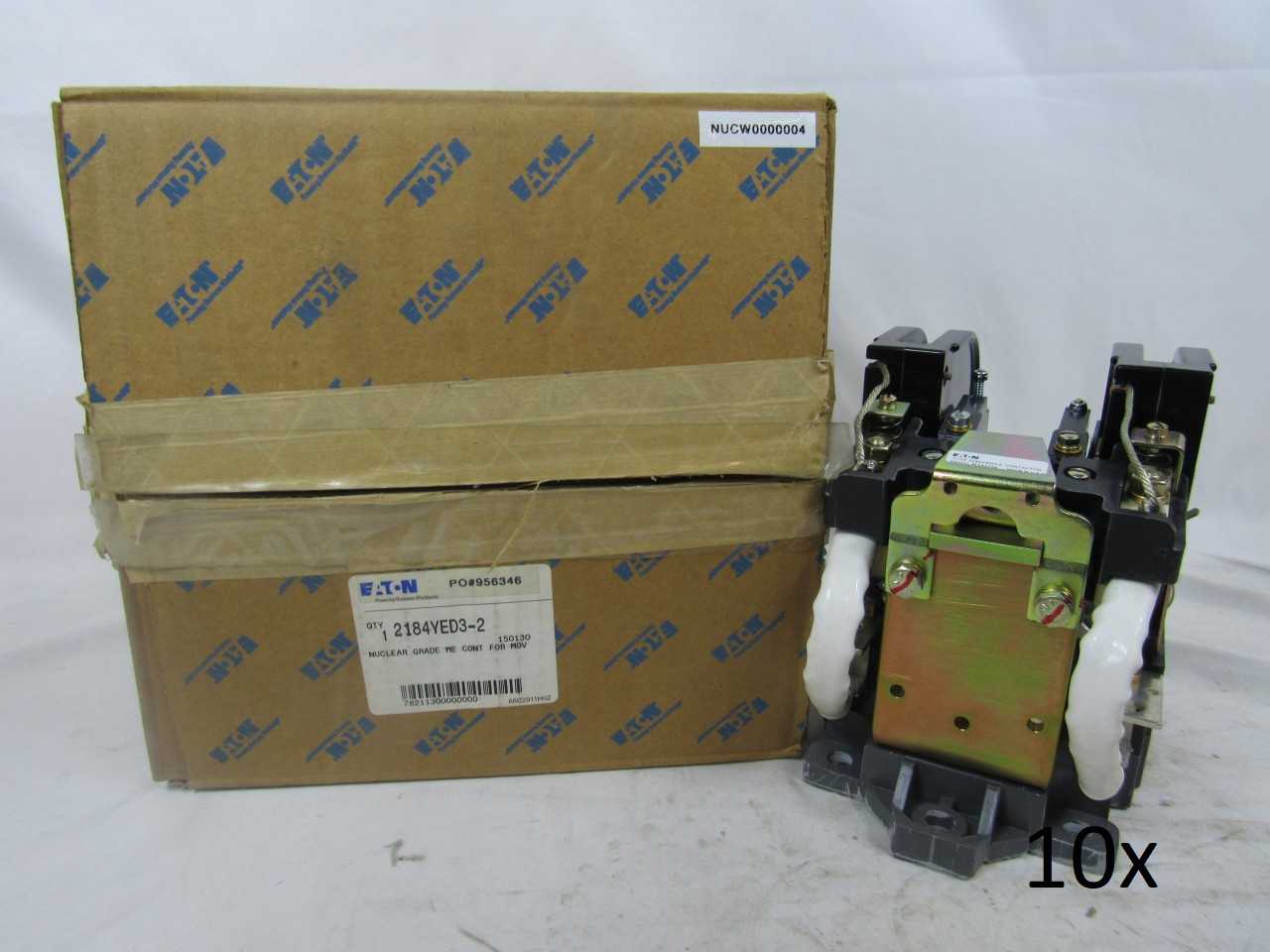 10 Quantity-Eaton Nuclear Grade Contactors-2184YED3-2 - CONTACTORS