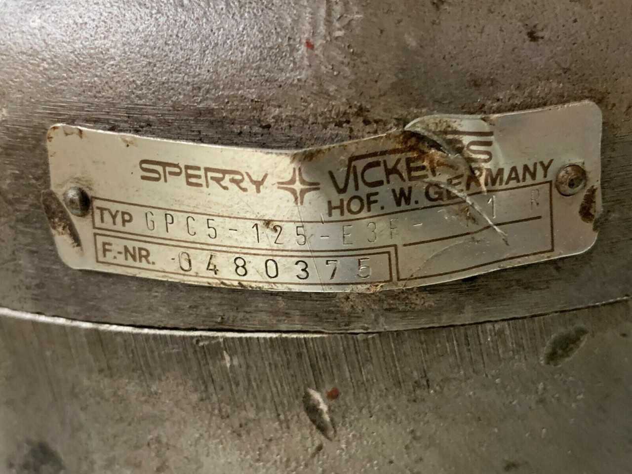 VICKERS HYDRAULIC PUMP GPC5-125-E3F-11R - HYDRAULIC PUMP