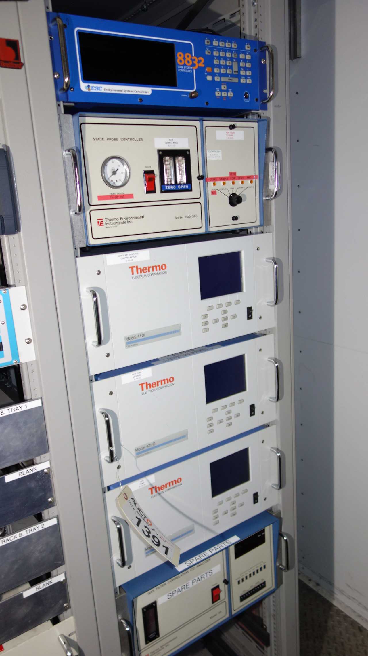CONTENTS OF RACK, THERMO, ESC, TELEDYNE ANALYZERS - ANALYZER