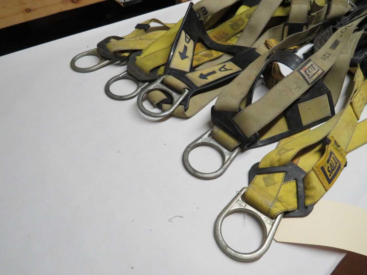 LOT OF 5 ASSORTED SALA SAFETY HARNESSES - SAFETY EQUIPMENT