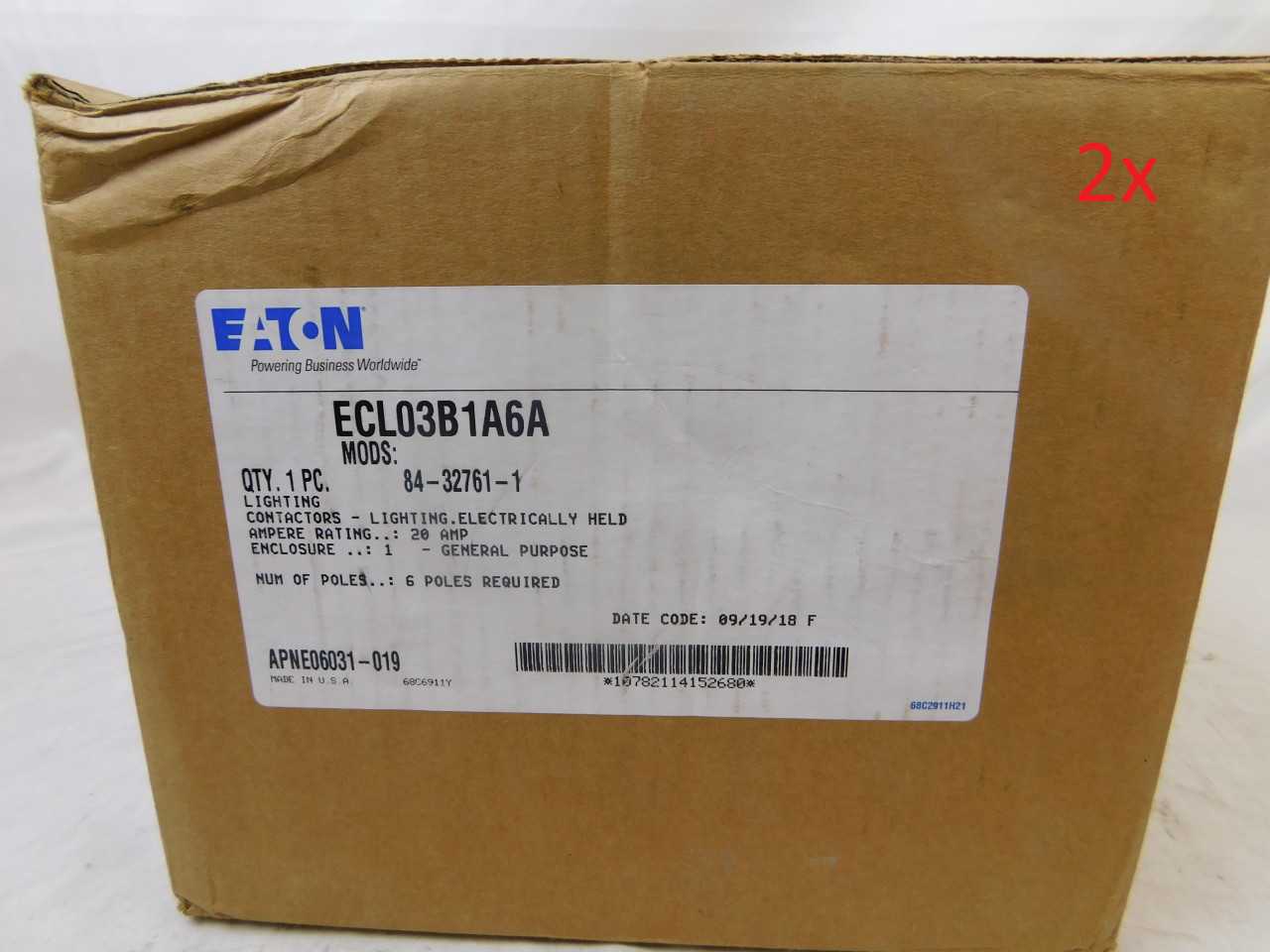 Lot of Quantity 2x ECL03B1A6A Lighting Contactors - LIGHTING Lot of Quantity 2x ECL03B1A6A Lighting Contactors - LIGHTING