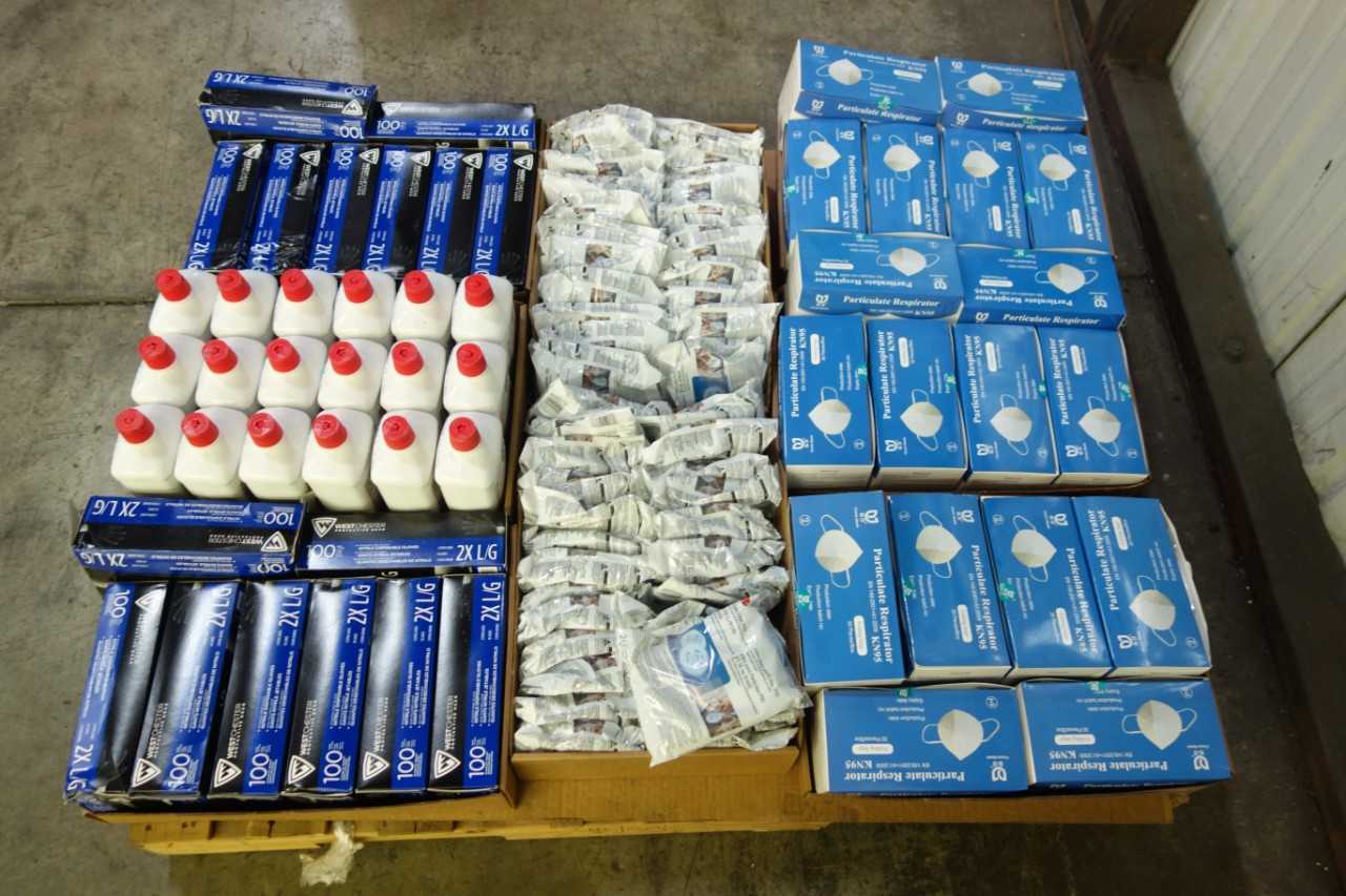 PALLET OF ASSORTED SANITARY SUPPLIES - HAND TOOLS