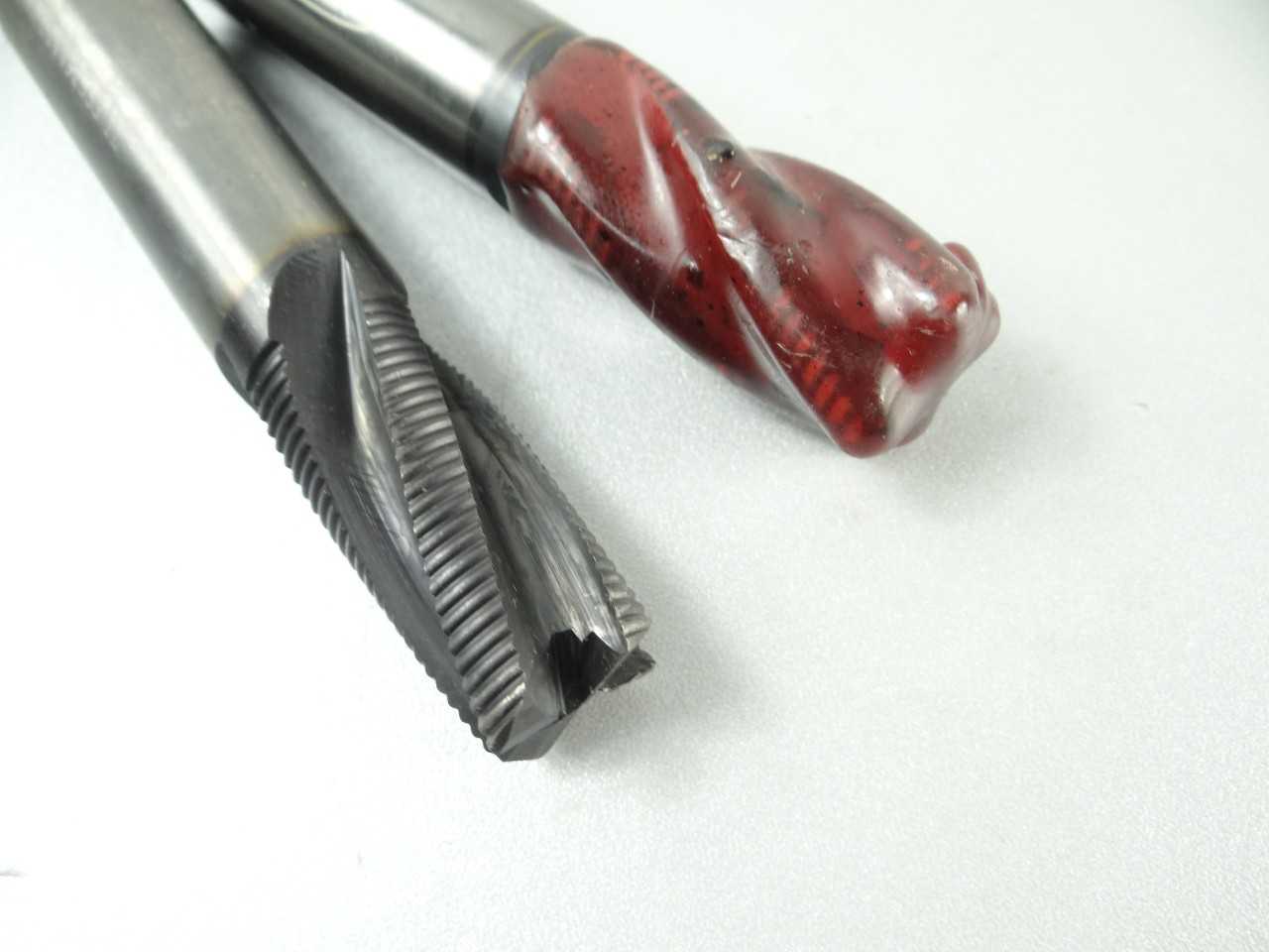 Pair of Solid Carbide 4 Flute Roughing End Mills - MACHINING ACCESSORIES & TOOLING