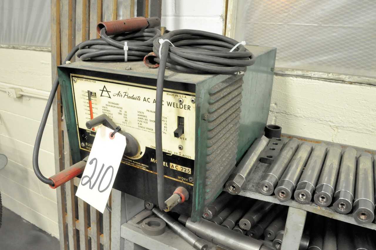 Air Products AC 225 225 Amp Capacity AC Arc Welder with Leads - WELDING EQUIPMENT