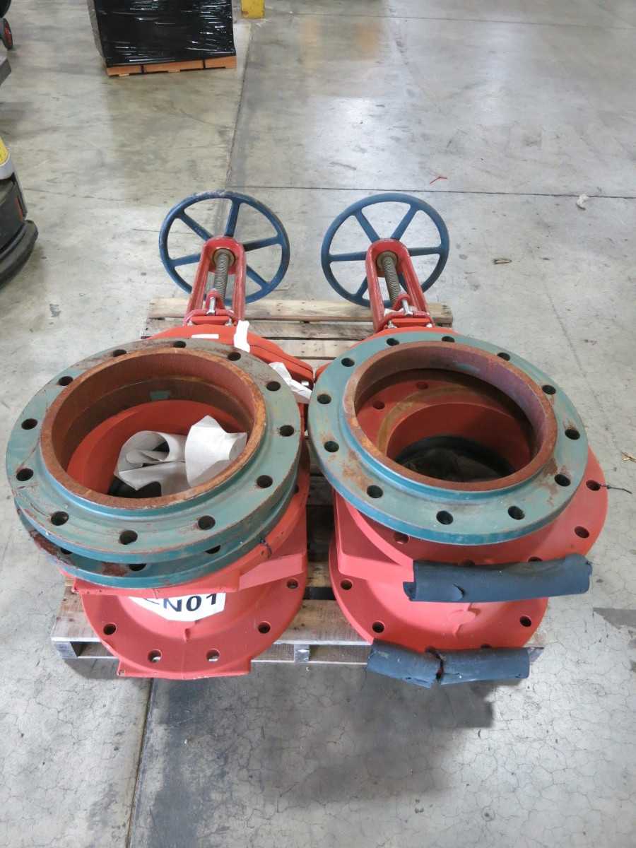 LOT OF 2 WATEROUS 39H3 FIRE MAIN GATE VALVE 12IN - KNIFE GATE VALVE