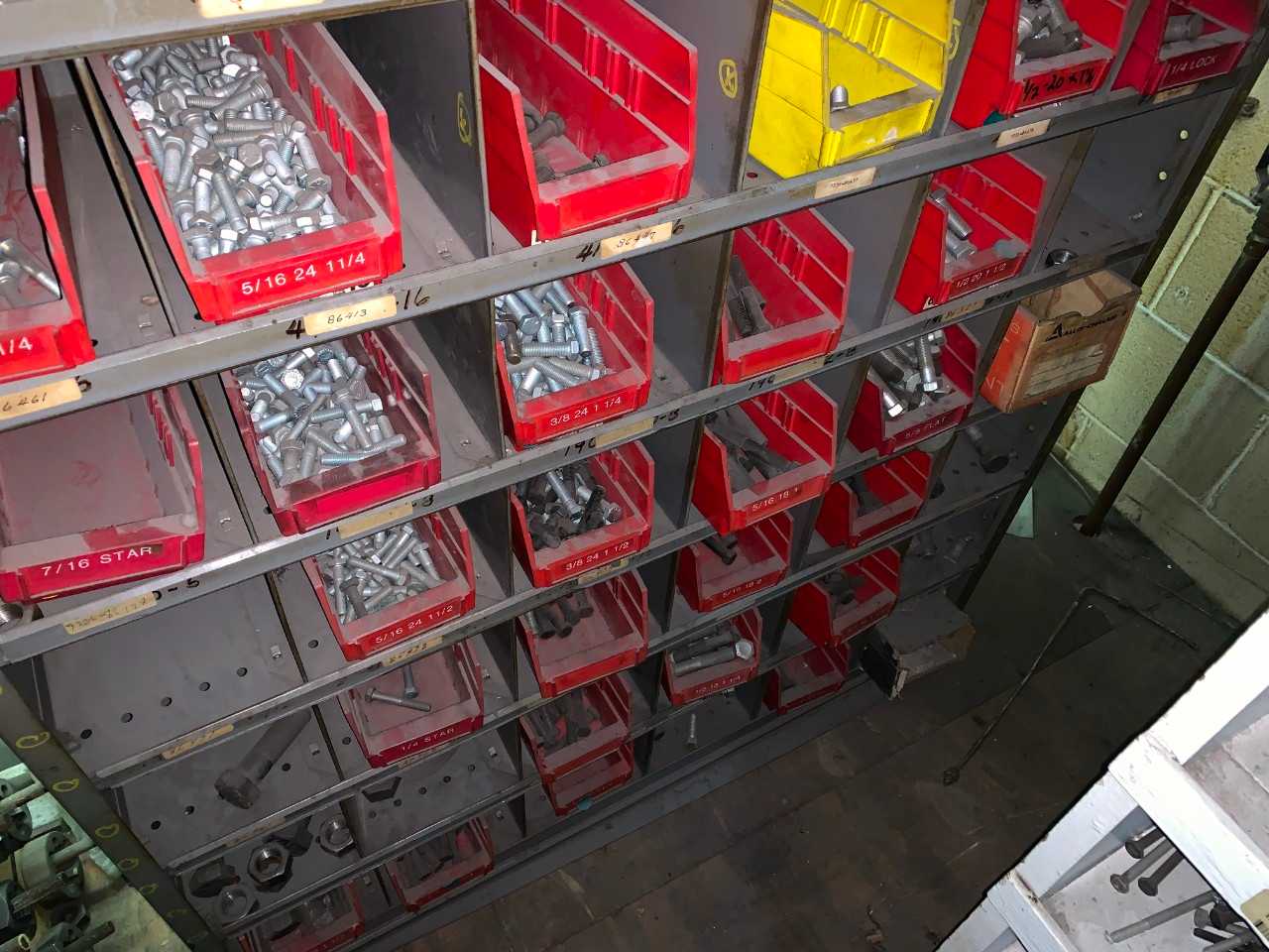 Wall Organizer filled with Nuts and Bolts - INDUSTRIAL PARTS