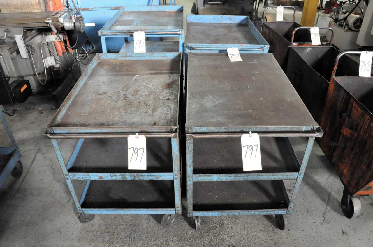 4 4 Wheel Steel Shop Carts - ROLLING CARTS