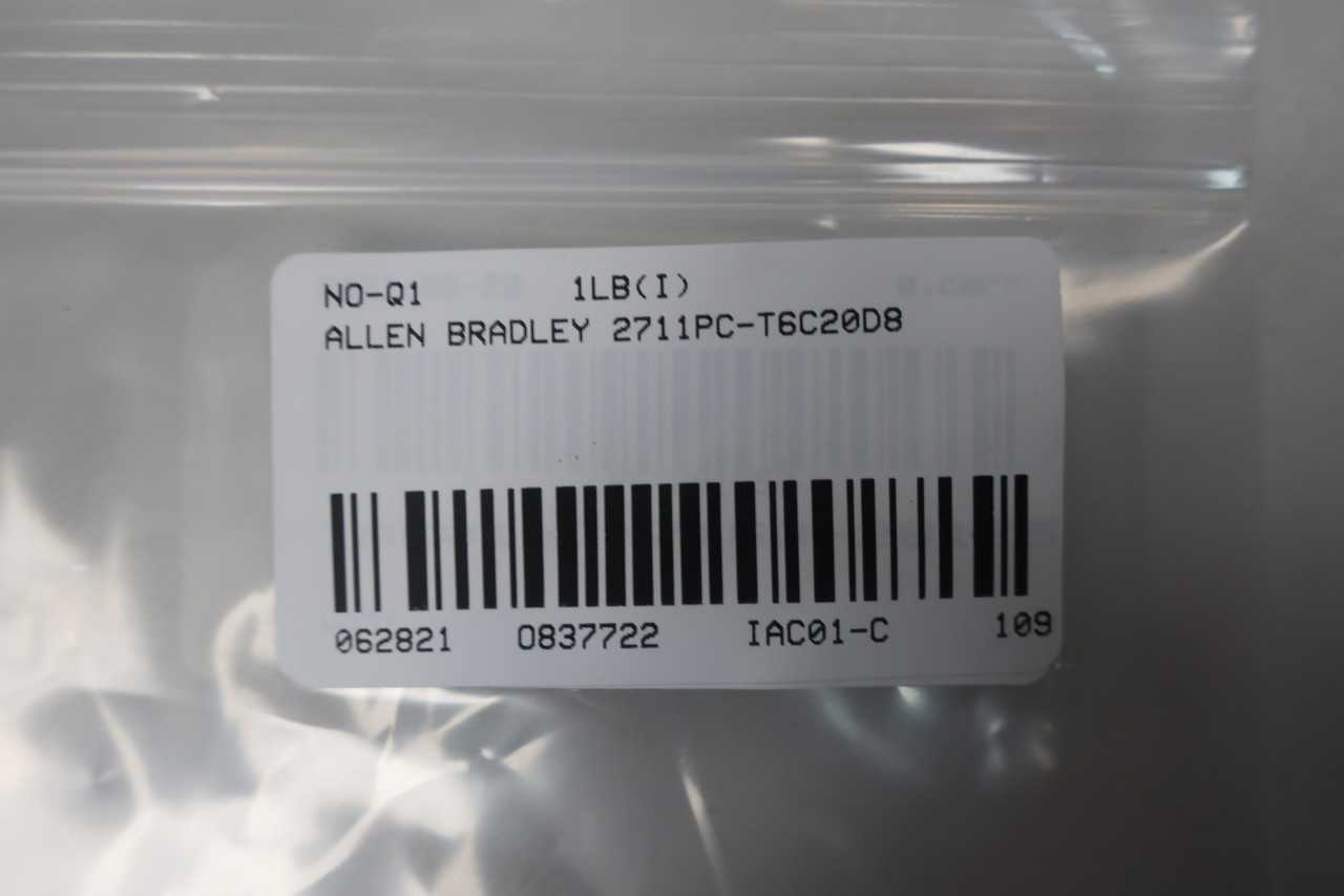 ALLEN BRADLEY 2711PC-T6C20D8 PANELVIEW PLUS 600 OPERATOR INTERFACE - AUTOMATION & CONTROLS
