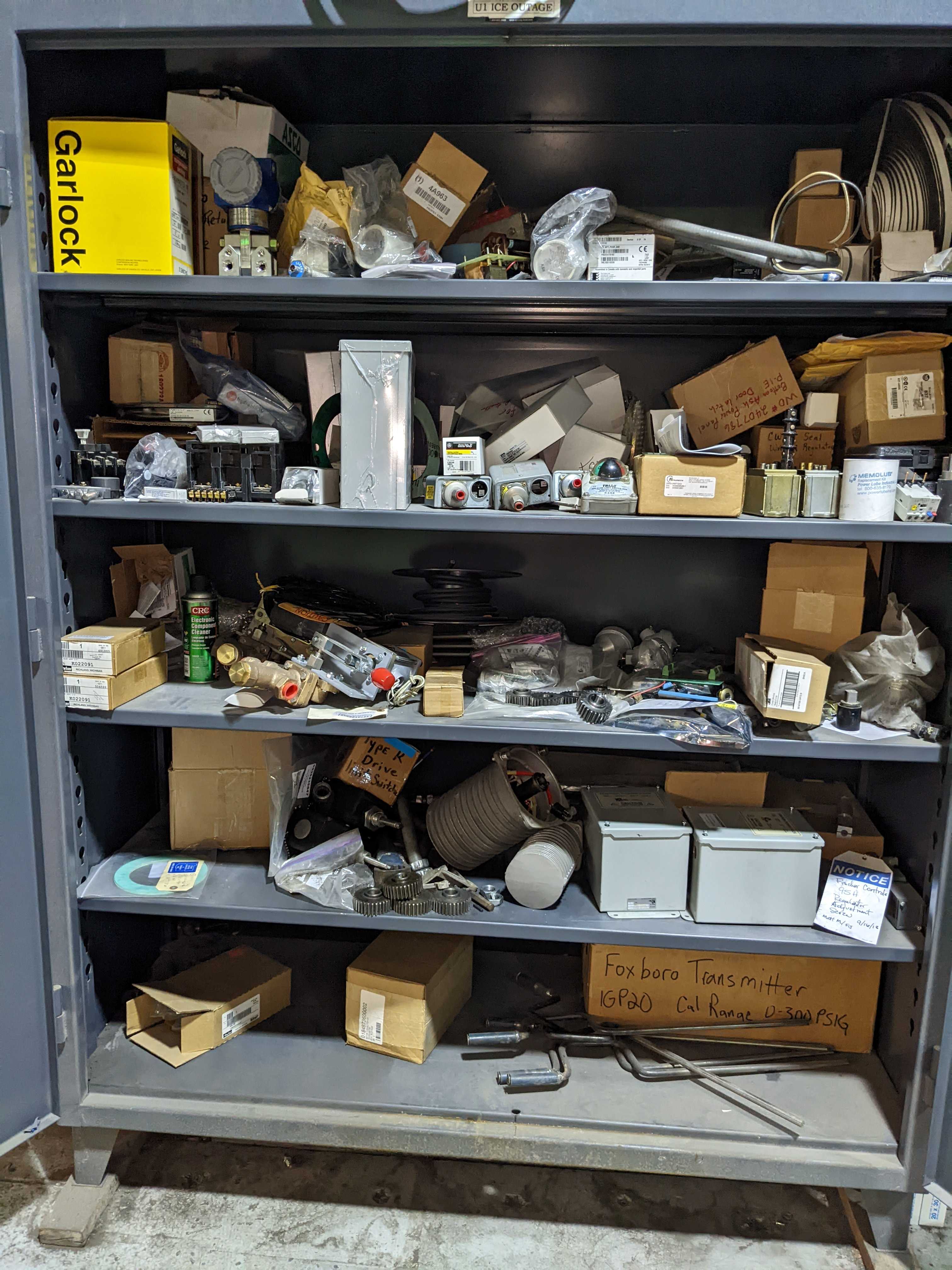 CABINET AND CONTENTS - ELECTRICAL COMPONENTS