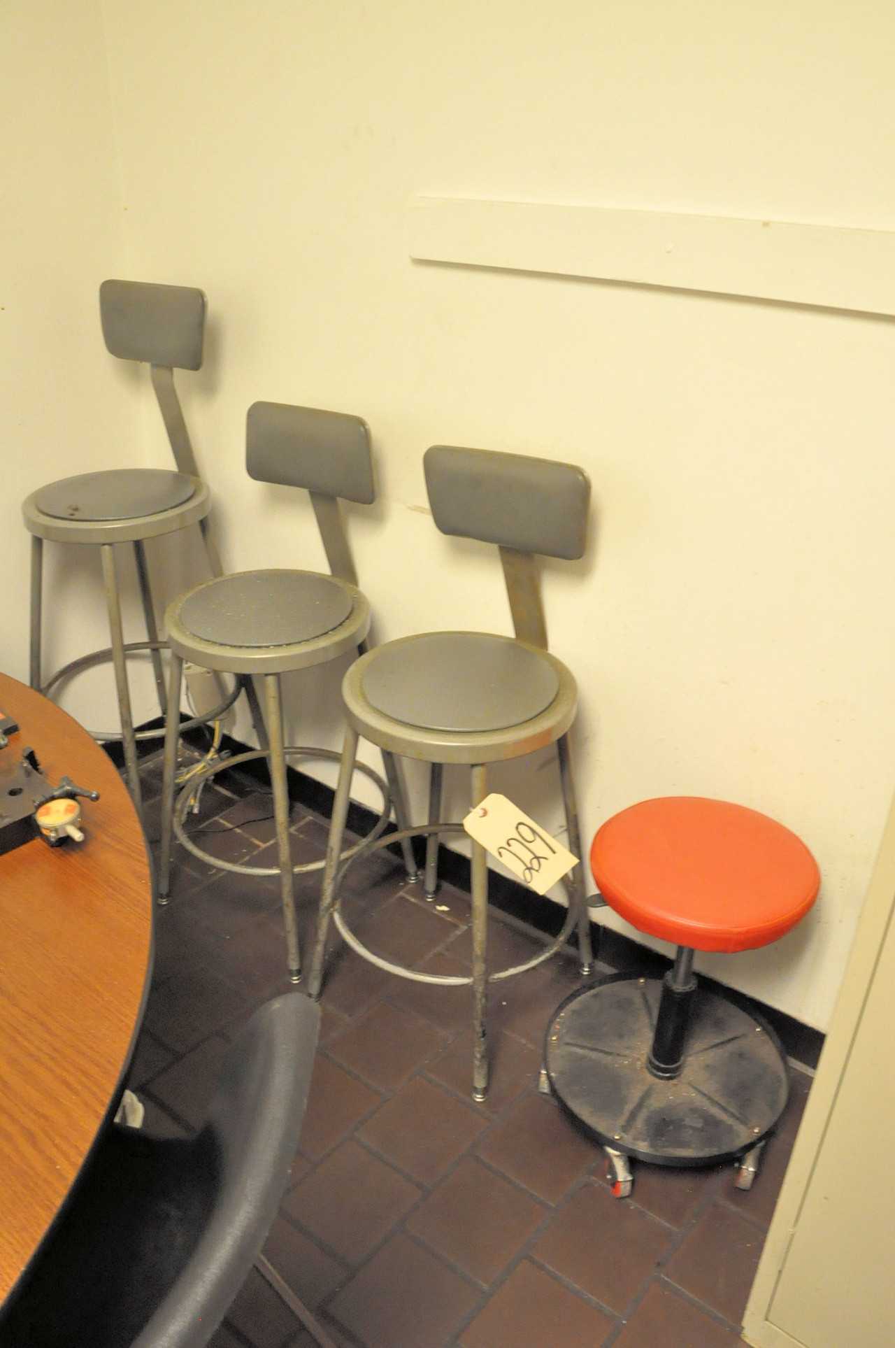 Lot-(4) Shop Stools - ROLLING CARTS