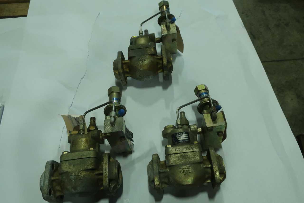 LOT OF 3 ALCO FA5-15 0-80PSI HOT GAS BYPASS PILOT OPERATED REGULATORS - PNEUMATIC REGULATOR