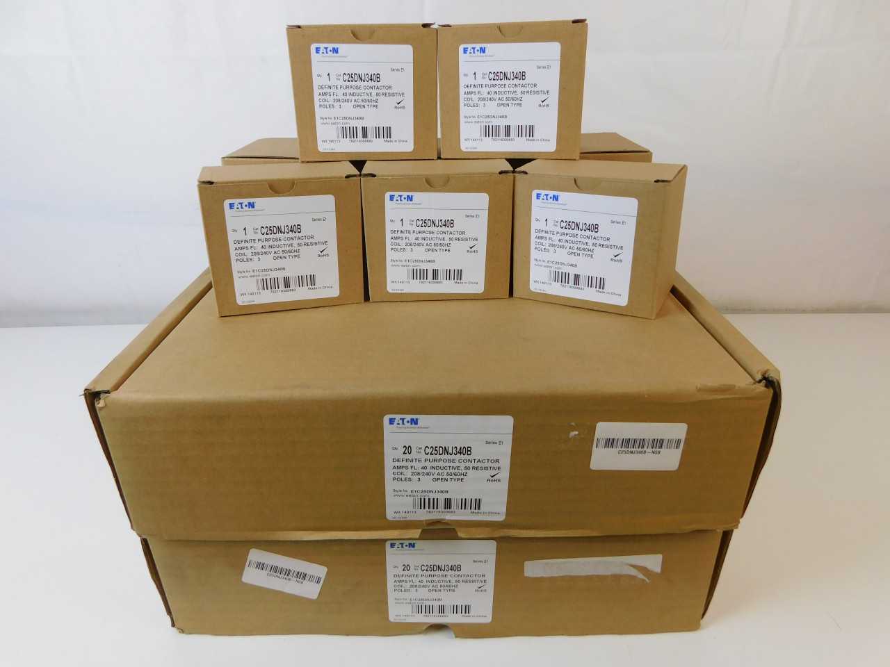 Quantity 50 of Eaton C25DNJ340B Definite Purpose Contactor 3P 240VAC - CONTACTORS