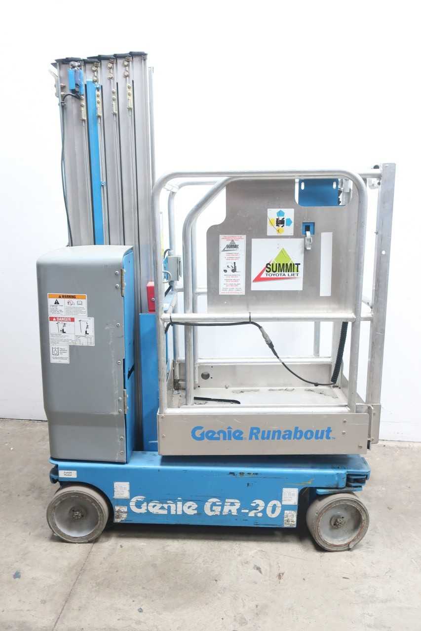 GENIE GR-20 ELECTRIC PERSONNEL VERTICAL MAN LIFT - MATERIAL HANDLING GENIE GR-20 ELECTRIC PERSONNEL VERTICAL MAN LIFT - MATERIAL HANDLING