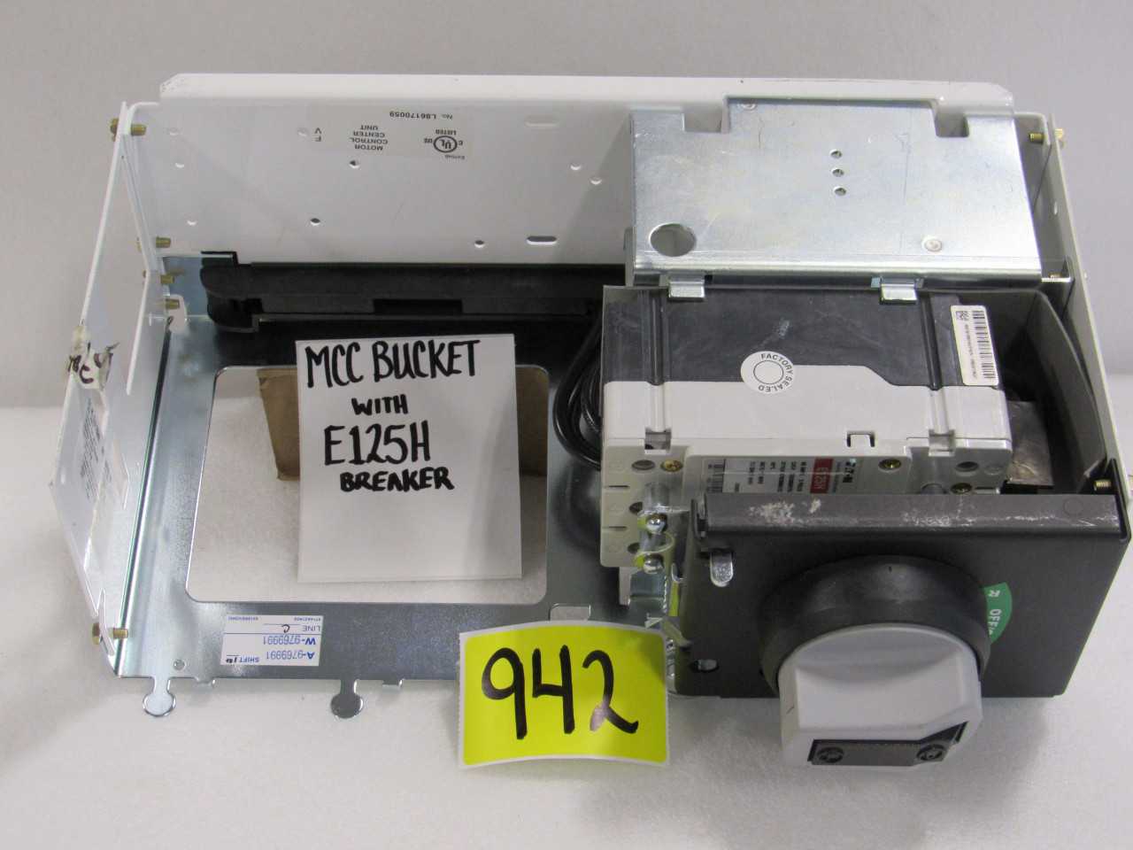 MCC buckets - MOTOR CONTROL CENTERS