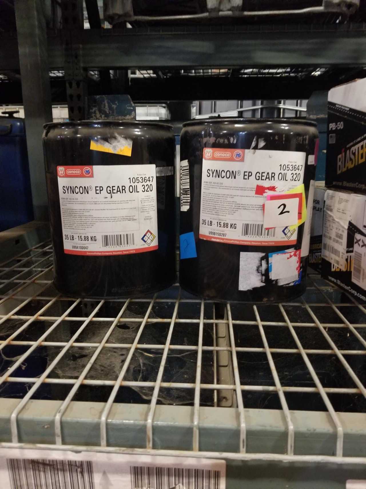 Lot of 2 Pails - CONOCO-Phillps 66 SYNCON EP 320 GEAR OIL 35LB/5GA (70 lbs total) - MISCELLANEOUS