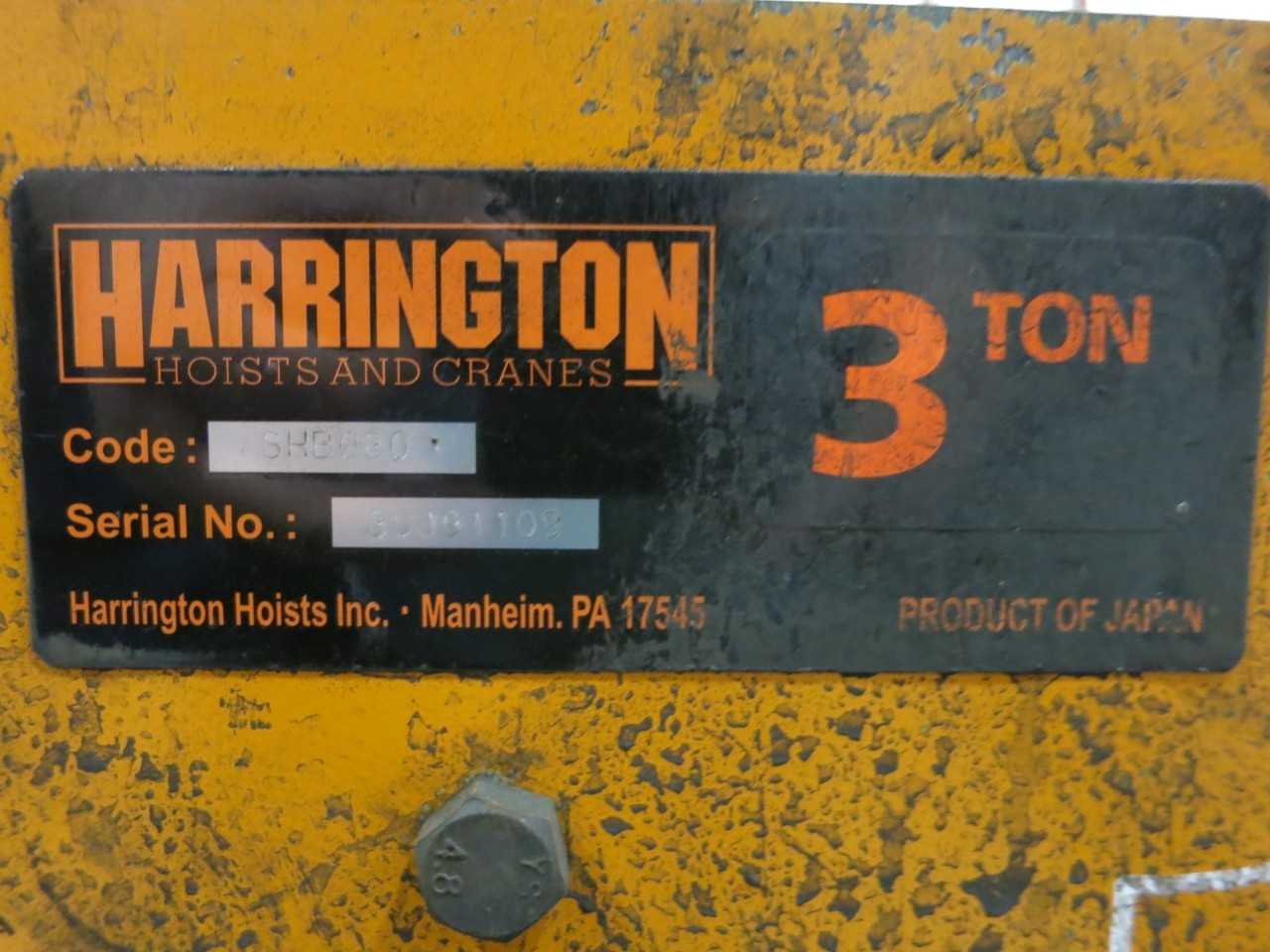LOT OF 3 ASSORTED CHAIN HOIST HARRINGTON 3 TON DEMAG 500LB - LIFTING EQUIPMENT