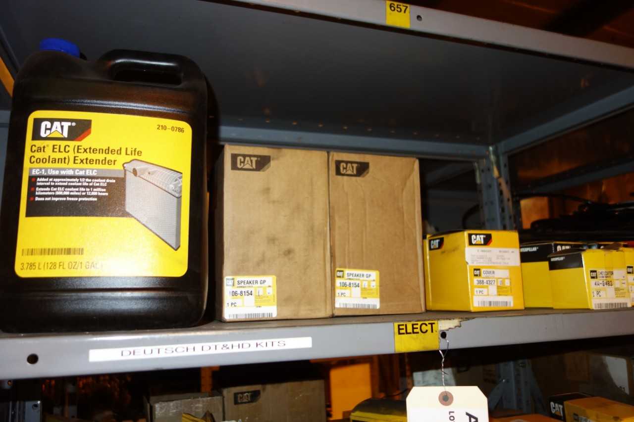CONTENTS OF SHELVING, CAT HEAVY EQUIPMENT PARTS - SHELVING