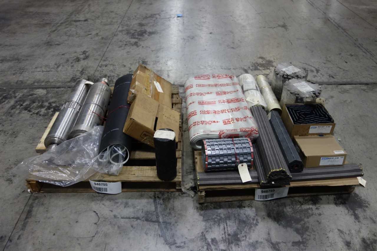 2 PALLETS OF ASSORTED CONVEYOR PARTS AND ACCESSORIES - CONVEYORS