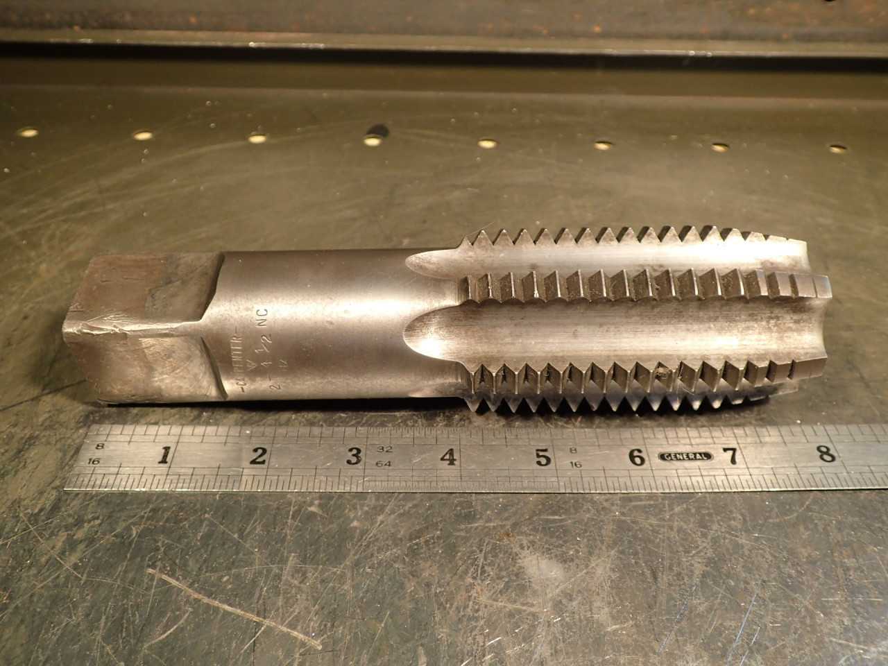 Carpenter 2" -4-1/2 TPI NC Hand Thread Tap 6-Flute 3-3/4" Long Flutes 7-3/4" OAL - HOLEMAKING TOOLS