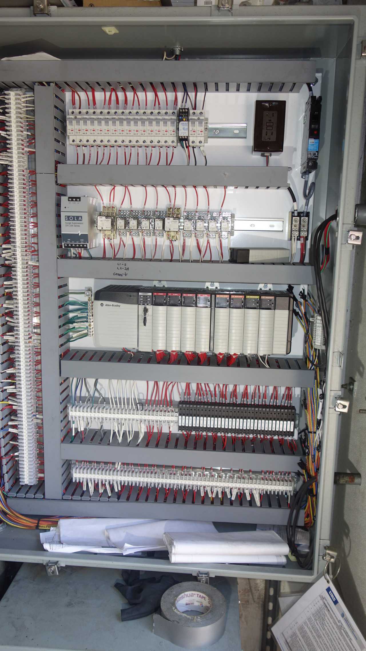 LOT OF 3 ELECTRICAL PANELS, CONTROLLOGIX 5561 1756 - AUTOMATION & CONTROLS