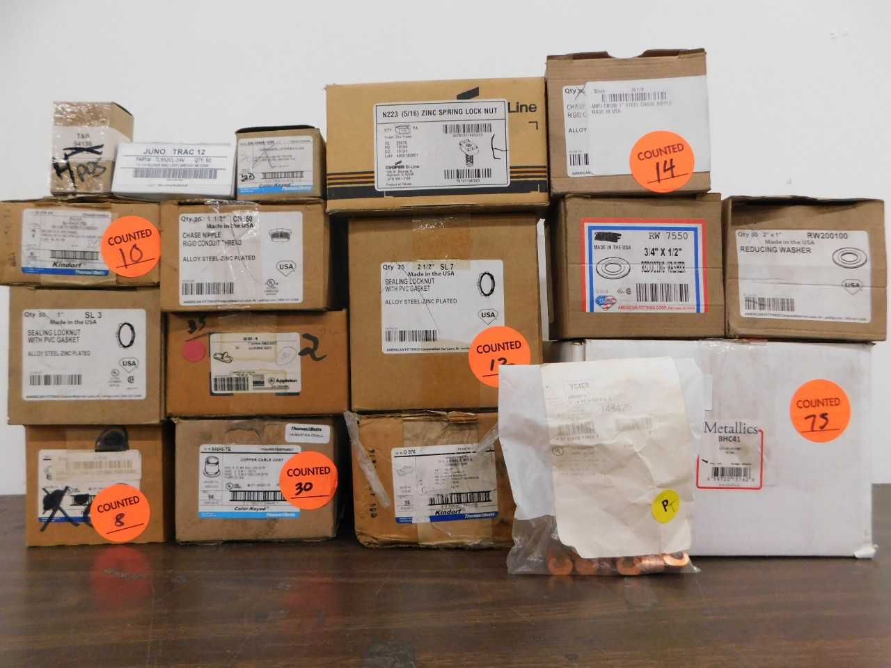 [AMFICO/AMFI + T&B] 17 Partial Cases of Nipples, Fasteners, Lugs + Other Fittings - PROCESS EQUIPMENT
