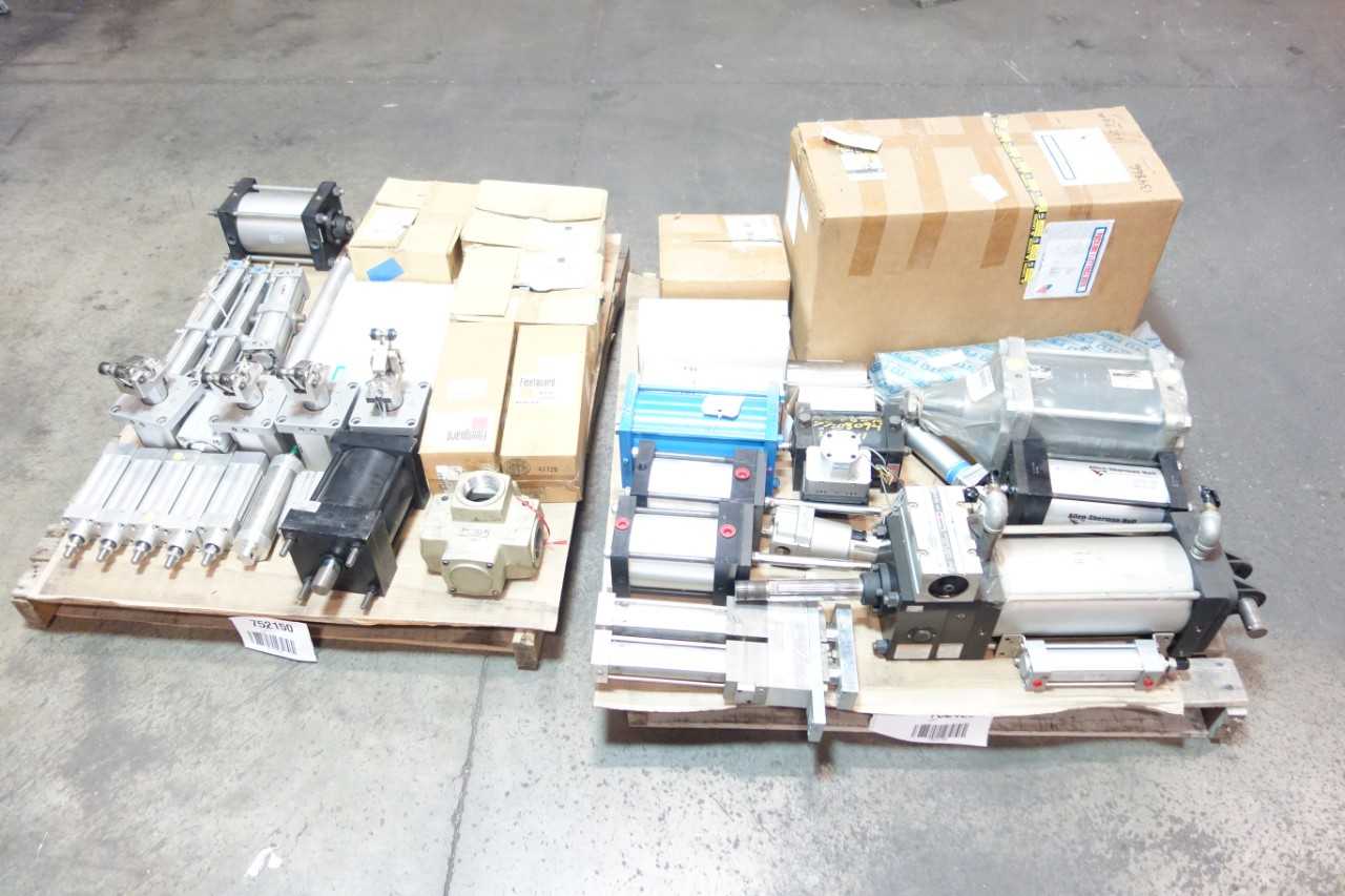 2 PALLETS OF ASSORTED PNEUMATIC CYLINDERS, PARTS, FILTERS - PNEUMATIC CYLINDERS & ACTUATORS