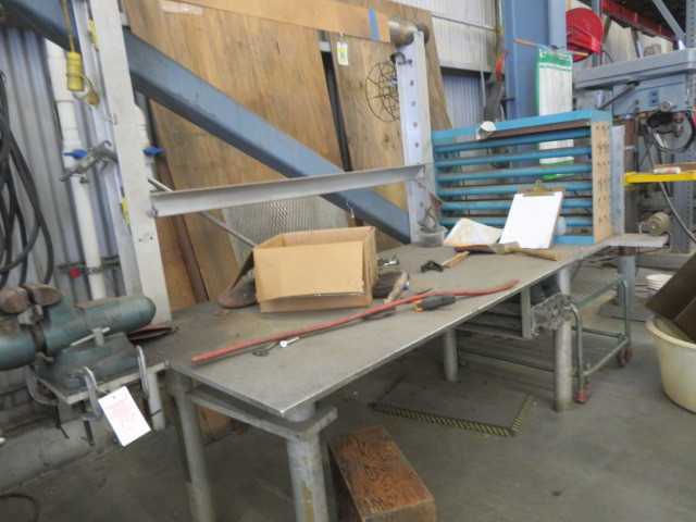 Wilton Vice and Steel Table with back rack (1) vice - MISCELLANEOUS