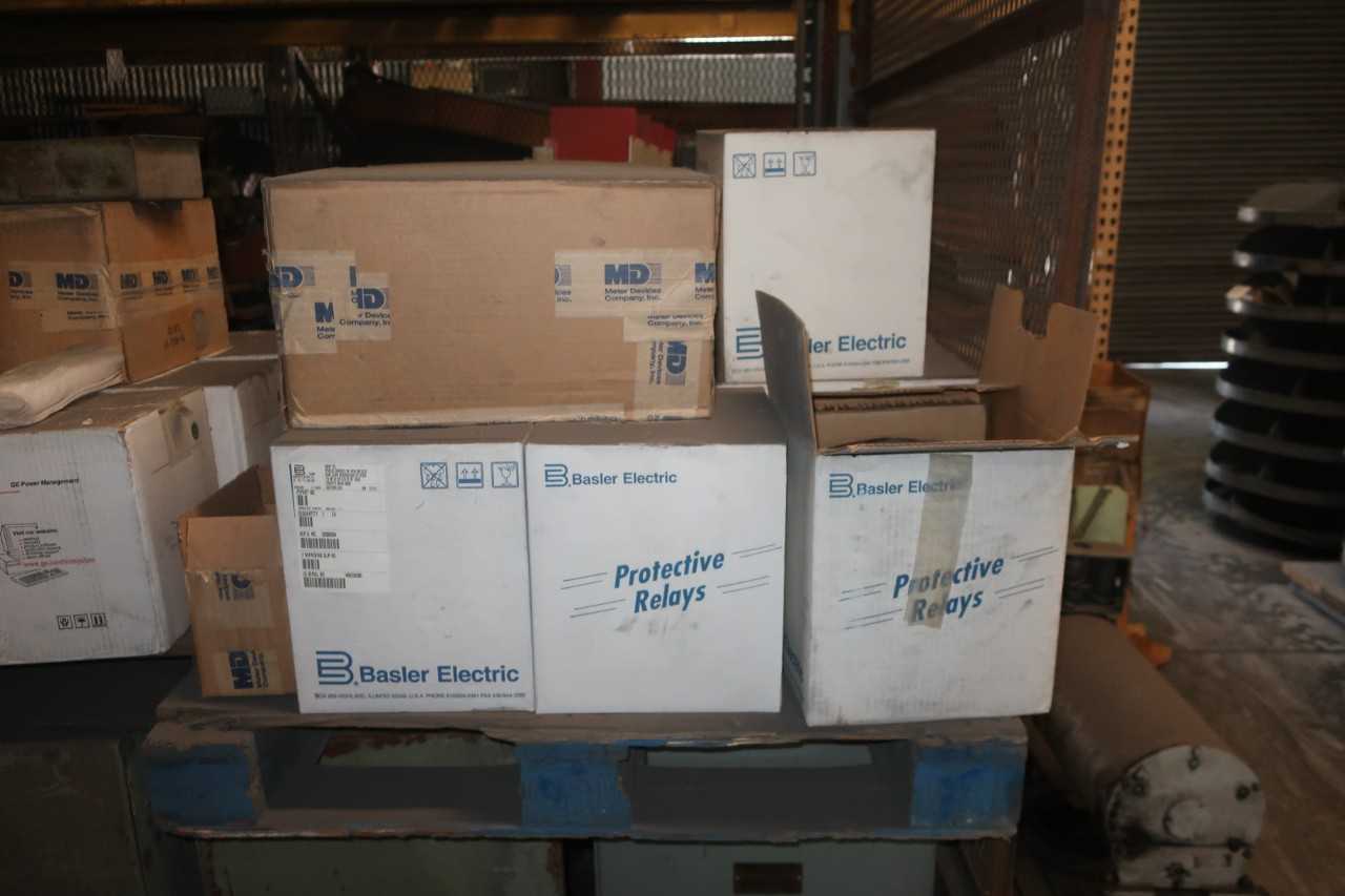 1 PALLET OF ASSORTED OVERCURRENT RELAYS & PARTS, BASLER BE-150-1, METER DEVICES - ELECTRICAL COMPONENTS