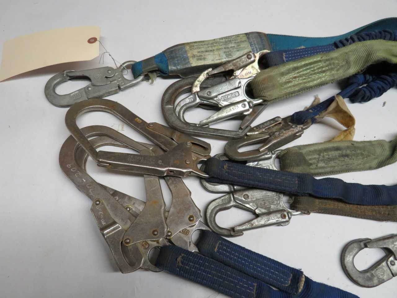 LOT OF 5 ASSORTED NORTH & MILLER DURAFLEX, 310 LBS. SPPW2-6 SAFETY LANYARD - SAFETY EQUIPMENT