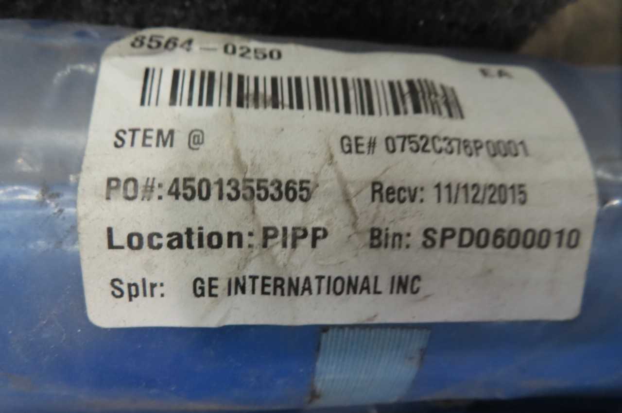 1 PALLET OF ASSORTED GENERAL ELECTRIC VALVE REPLACEMENT STEMS, 0930B336P0001, 0752C376P0001 - VALVES