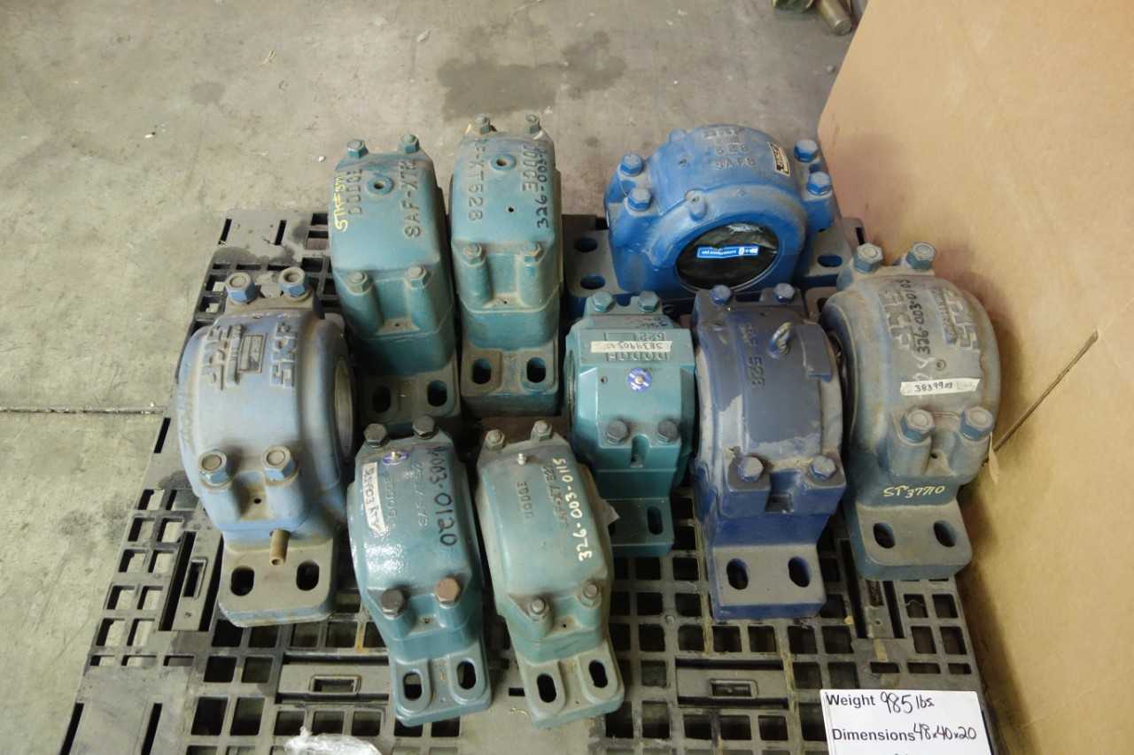 PALLET OF SPLIT CASE PILLOW BLOCK BEARING HOUSINGS - BEARINGS
