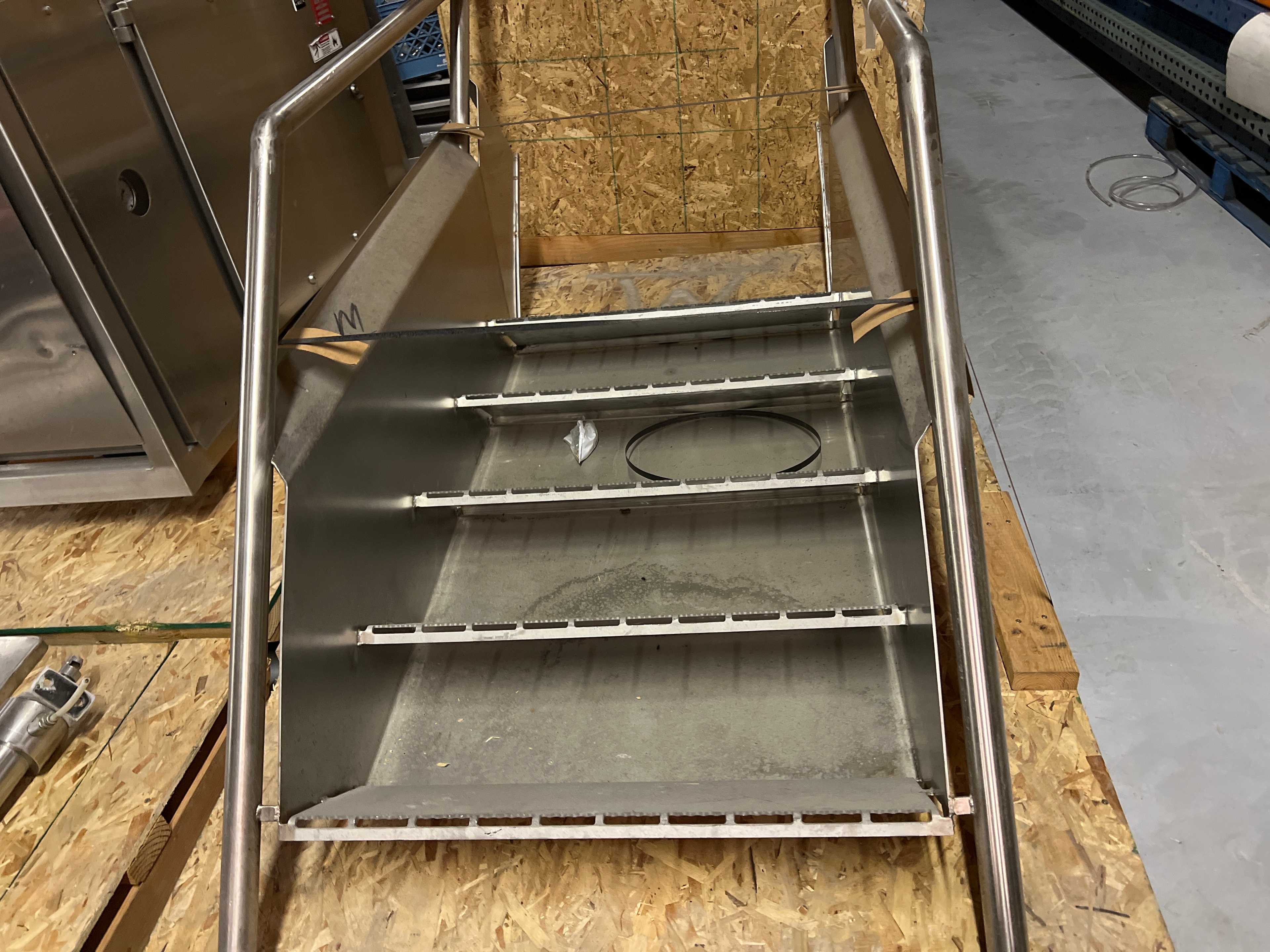 Non-Stationary Stainless Steel 5 Step Staircase