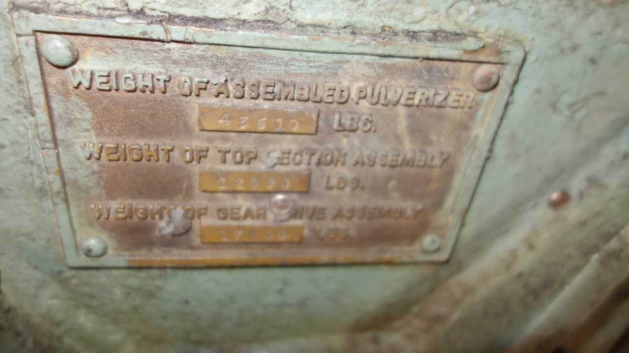 BABCOCK & WILCOX AB 53 PULVERIZER - ELECTRIC POWER TOOLS