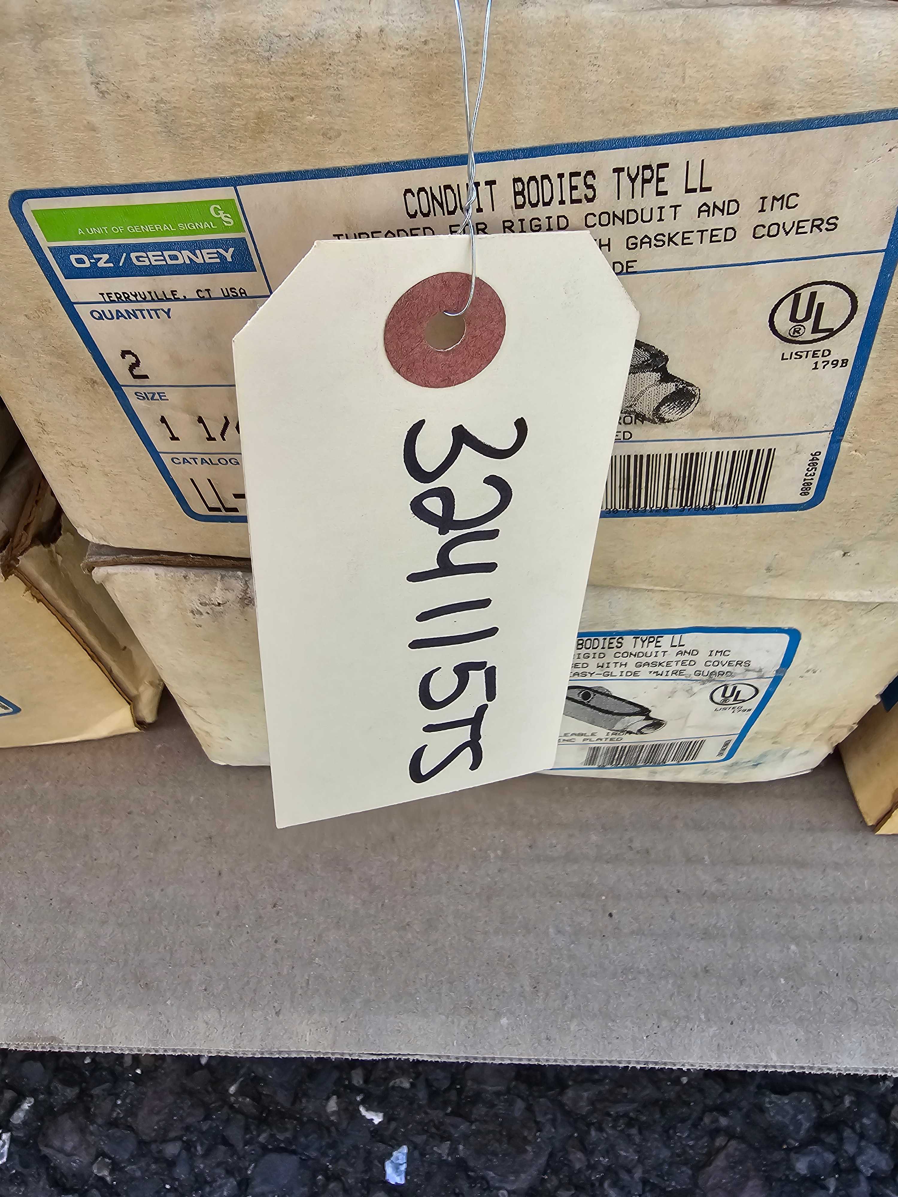 SKID OF OZ GEDNEY LL, LR, & LB CONDUIT BODIES - APPROX. 58 BOXES - CONDUIT