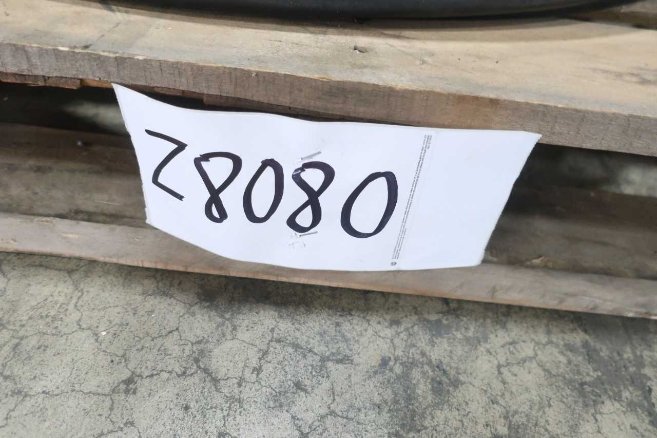 16 PALLETS OF ASSORTED INDUSTRIAL PROCESS EQUIPMENT, WIRE, SHAFTS, IMPELLERS, COVERS, TRANSFORMERS, PRESSURE SCREEN BASKETS, RUBBER CONVEYOR ROLLS, PIPE HUBS - CONVEYORS