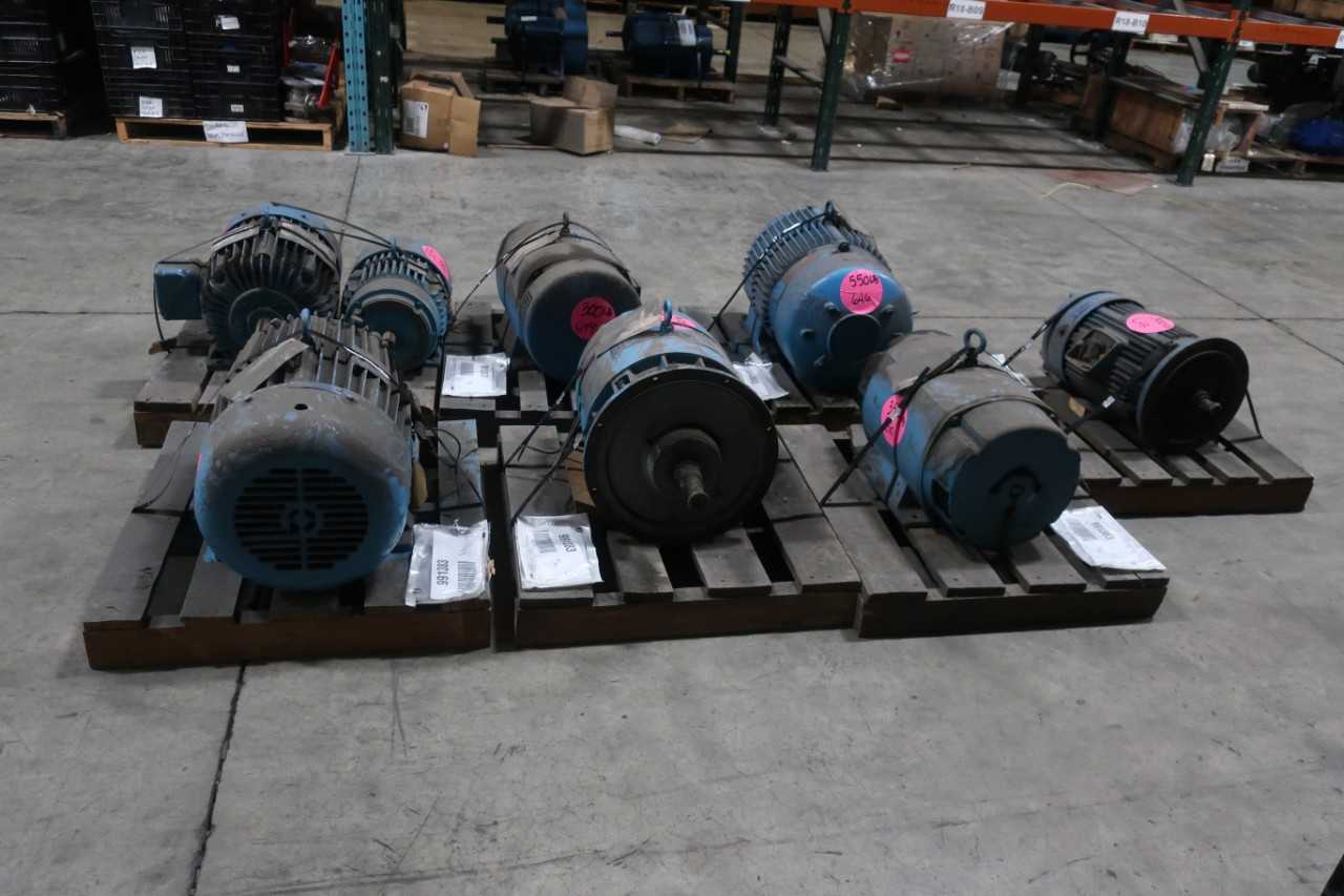 LOT OF 8 ASSORTED 550V AND 575V ELECTRIC MOTORS - ELECTRIC MOTORS