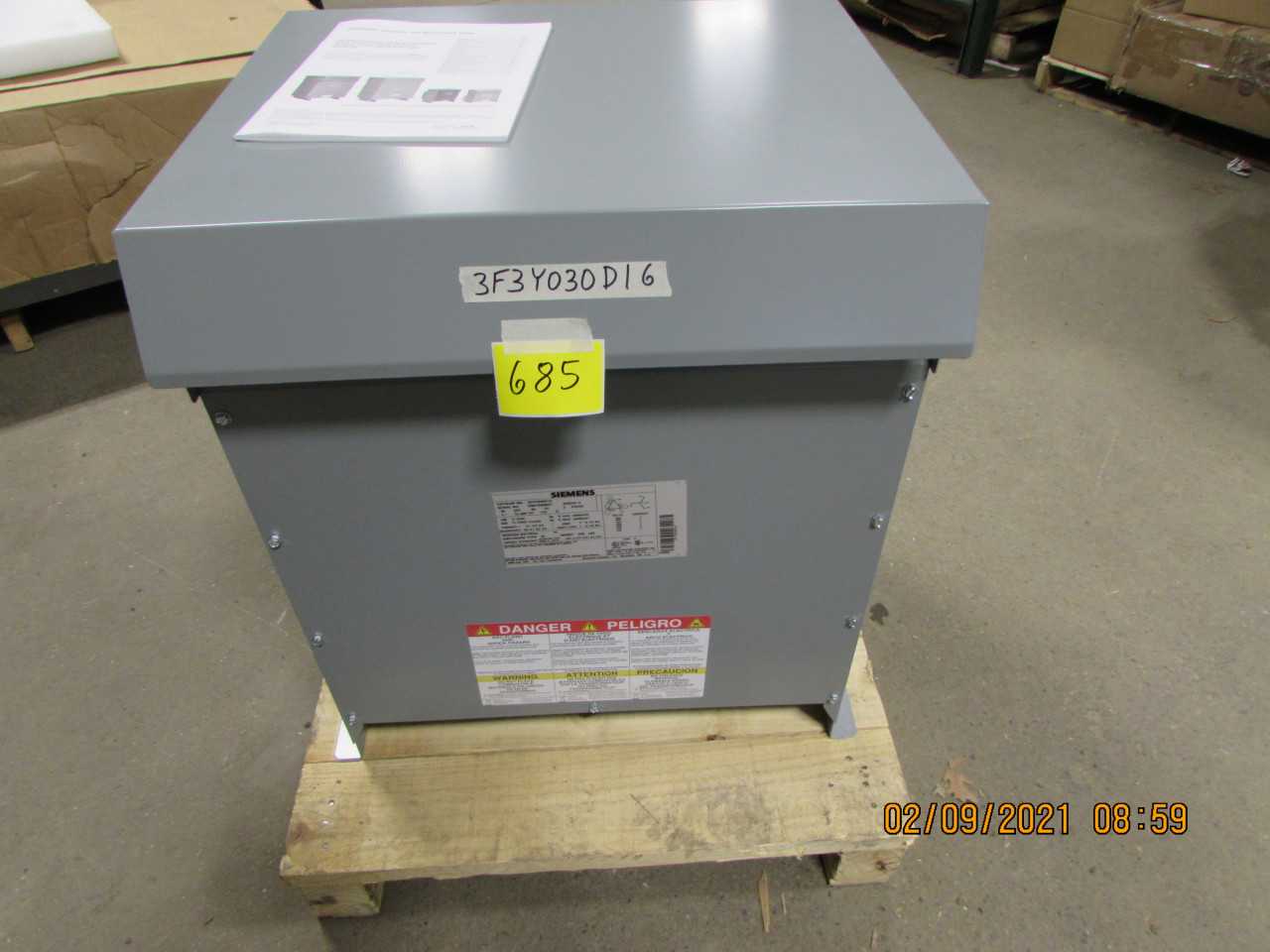 Siemens Transformer - CONTROL TRANSFORMERS