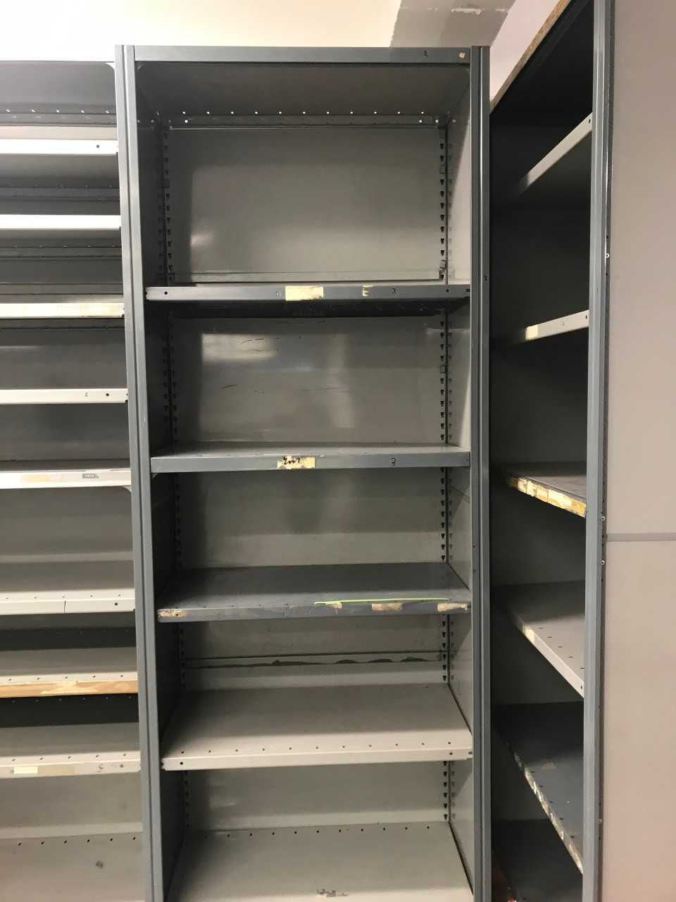 Lot of 8 - Metal Shelving Units - SHELVING