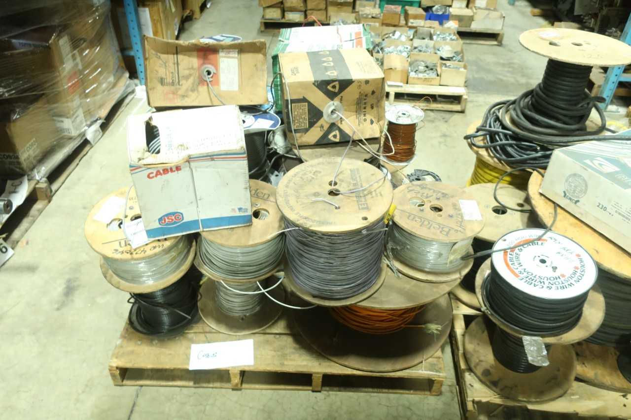 2 PALLETS OF ASSORTED CABLE -WIRE - MISCELLANEOUS