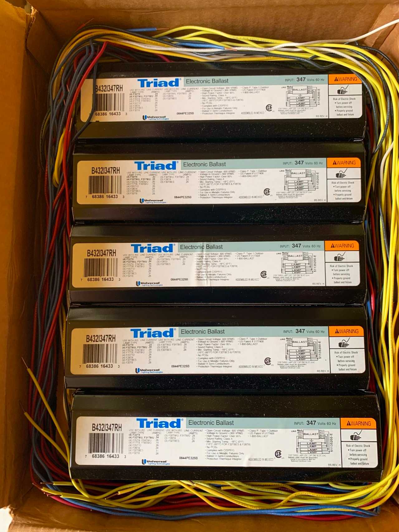 New - Lot of 60 - Universal Triad Assorted Fluorescent Ballast - LIGHTING