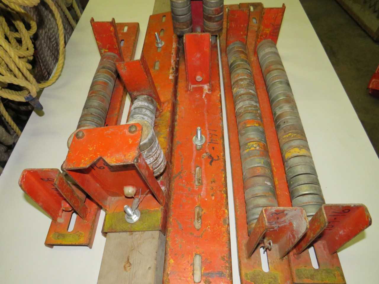 LOT OF 5 ASSORTED 6" TO 19" FIXED TRAY ROLLER - TRAILER MOUNTED EQUIPMENT
